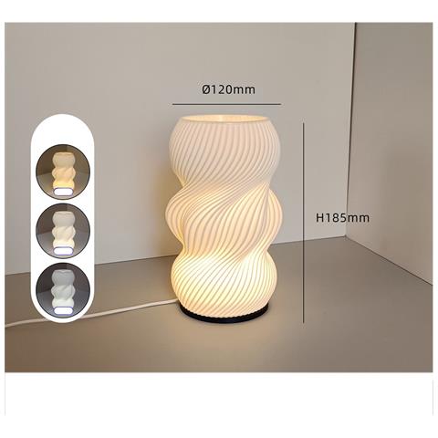 Lampada Da Tavolo Vaso Di Fiori Stampata In 3d Con Controllo Dimmer Usb - Foto 2