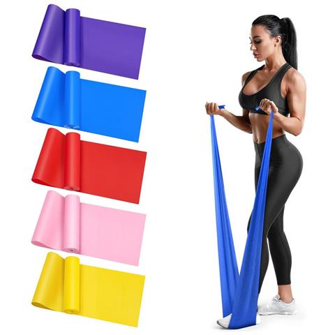 Set Di 5 Fasce Di Resistenza In Tpe - Fasce Elastiche Per Esercizi Di Yoga, Pilates E Allenamento A Casa - Foto 1