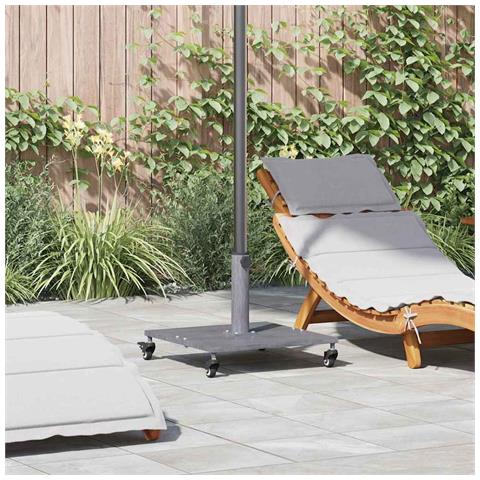 Base per Ombrello da Esterno Aspetto legno grigio scuro - Foto 2