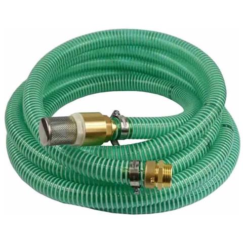 Tubo Aspirazione E Mandata 25mm  Tubo Aspirazione Con Valvola Di Ritegno  Filtro  Nipplo Doppio Maschio 1 Pollice  Tubo 8 Metri - Foto 1