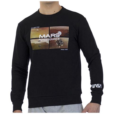 Felpa Basic Girocollo A Maniche Lunghe Mars09s Da Uomo - Foto 1