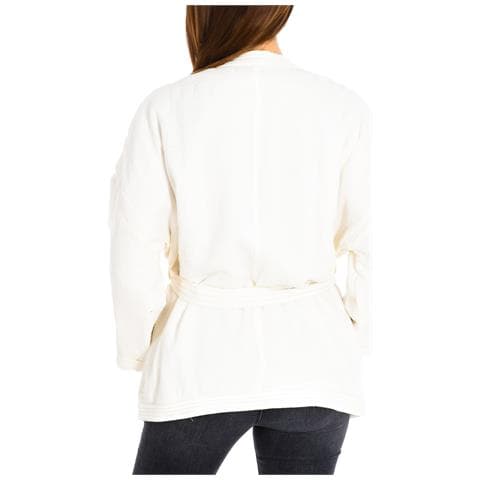 Cardigan Lungo E Cintura Annodata 8998 Donna - Foto 3
