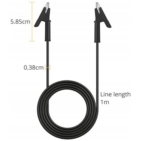 Cavo Di Misura Per Multimetro - Coccodrillo 1000v 15a Nero | Lunghezza 100 Cm, Diametro 4 Mm | Test Elettrici Professionali - Foto 7