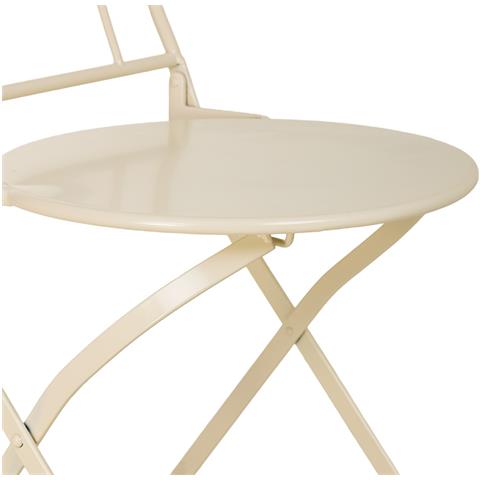 Sedia In Ferro Battuto Beige 38x46x90h Cm - Foto 7