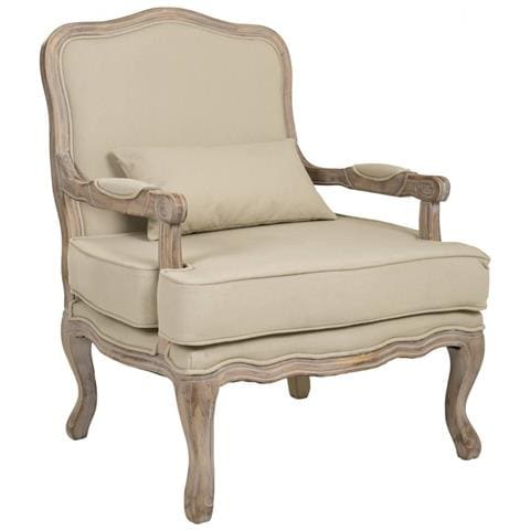 Poltrona In Legno Beig 64x72x92 - Foto 1