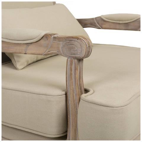Poltrona In Legno Beig 64x72x92 - Foto 6