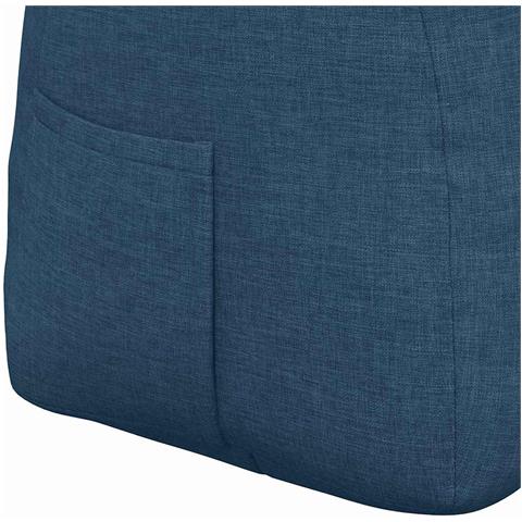 Cuscino per Schiena Blu 140 x 24 x 50 cm Tessuto - Foto 9