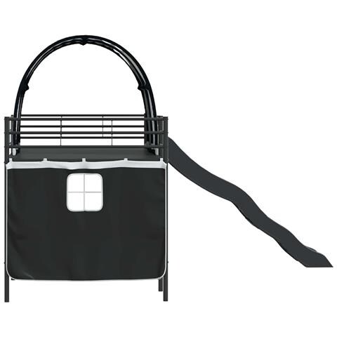 Struttura del letto loft per bambini Nero 79,5 x 200 cm Metallo - Foto 9