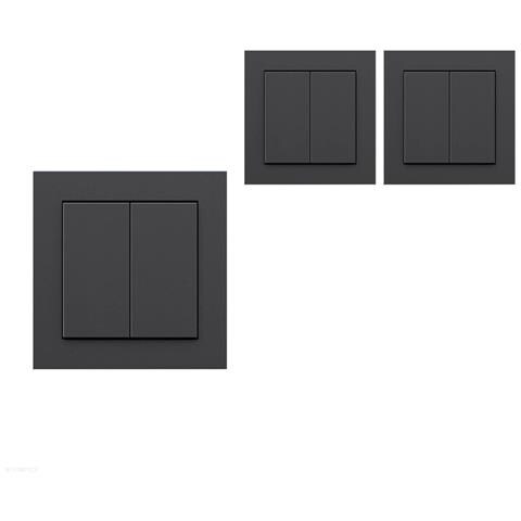 Gira interruttore della luce Policarbonato (PC) Nero - Foto 2