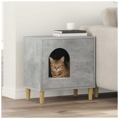 Casa per Gatti Calcestruzzo 51 x 30 x 52 cm Legno multistrato - Foto 2