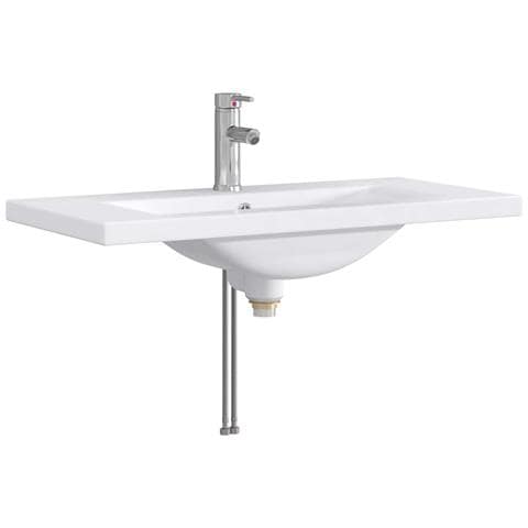 Lavabo da bagno Cromato 81 x 40 x 17,5 cm Metallo - Foto 1