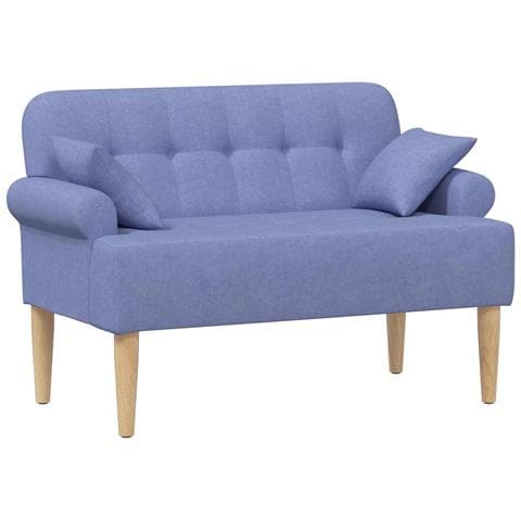 Loveseat con bottoni imbottiti Blu jeans 120 x 65 x 79 cm - Foto 1