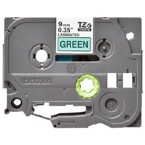 Nastro Etichette per Etichettatrice Formato 0.9 x 800 cm Nero su Verde - Foto 2