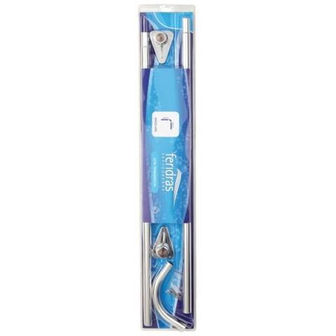 Asta tenda doccia angolare cromo 90x90 cm - Foto 2
