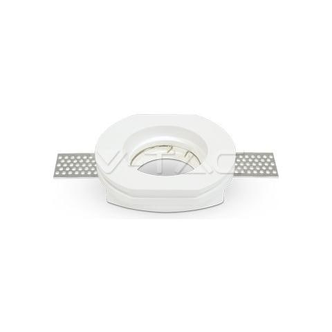 Porta Faretti Led Gu10 Incasso Rotondo Gesso Bianco Vt-764 3650 - Foto 3