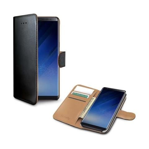 Flip Cover Custodia a Libro in Similpelle per Galaxy Note 8 Colore Nero - Foto 2