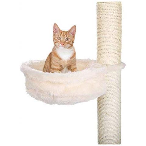 Peluche Gatto Borsa Per Tiragraffi, Struttura In Metallo, Diametro 38? cm, Colore: Crema - Foto 2