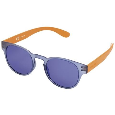 Occhiali da sole S1945 Exchange 2 Rotondi, SEMI MATT TRANSPARANT BLUE & ORANGE FRAME / BLUE VIOLET MIRROR LENS - Foto 1
