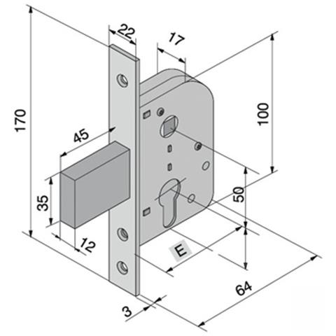 Serratura Inf. ferro 069.30.00.0 - Foto 1