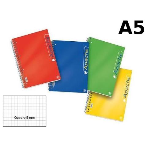 Quaderno Spiralato Apache A5 Skip 140 Fogli Rigatura 5m 02138075m 3 Pezzi - Foto 2