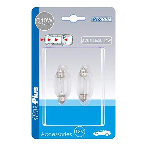 Lampadine Per Auto C10w, 38 Mm, 12 Volt, 10 Watt, 2 Pezzi - Foto 1