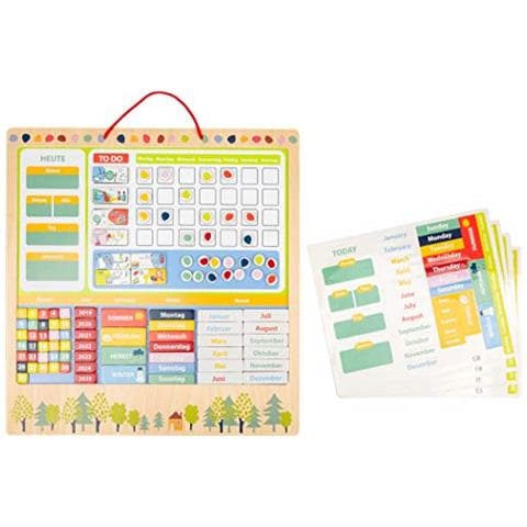 Piccolo Piede 11460 Calendario Settimanale Magnetico Educatein Legno Certificato Fsc100% Per Bambini Giocattolimulticolore - Foto 5