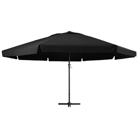 Ombrellone da Esterni con Palo in Alluminio 500 cm Nero - Foto 6