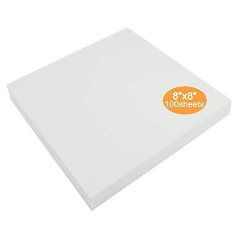 New Tear Brothread Lontano Macchina Da Ricamo Stabilizzatore Backup 8 X8 (20cmx20cm) - 100 Fogli Pretagliati - Peso Medio 50gm (18 Once) - Adatto Max Ricami Area 15cmx15cm - Foto 1