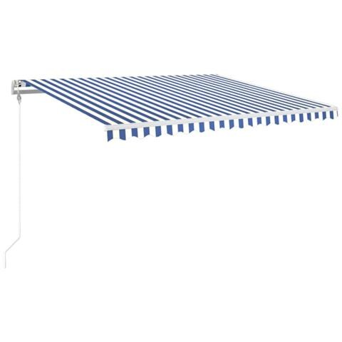 Tenda da Sole Retrattile Automatica 450x350 cm Blu e Bianca - Foto 1