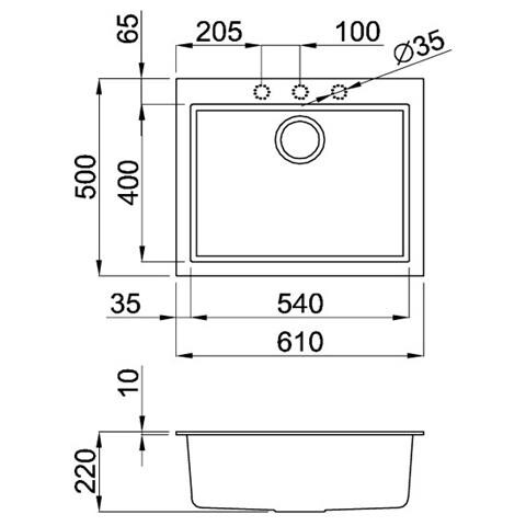 Lav. Quadra Met. 58x44 Allum. S / T - Foto 2