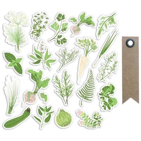 20 Die-cut Orto + 20 Etichette Kraft Con Gagliardetto - Foto 1