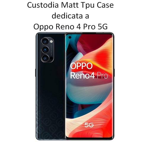 Custodia Tpu Silicone Cover Case Per Oppo Reno4 Pro 5g Black - Foto 2