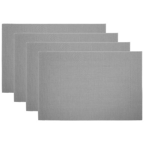 Set Tovagliette Americane Cucina Antiscivolo In Tinta Unita Lavabili In Vari Colori Set 4 Grigio - Foto 1