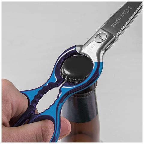 Forbici Da Cucina 8' Acciaio Inossidabile Azzurro Multiuso - Foto 2