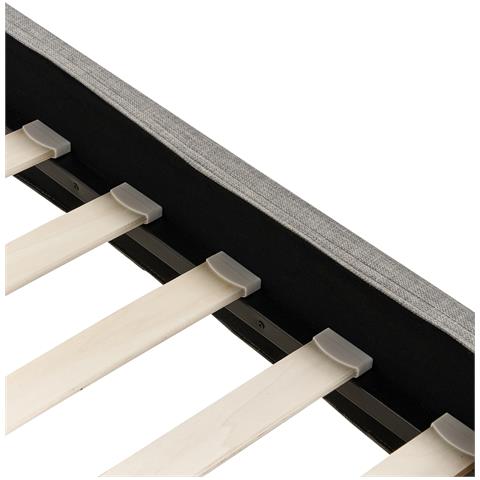 Letto Tessuto Fitou 140 X 200 Cm Grigio Chiaro - Foto 8