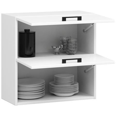 Mobile da cucina pensile OLIWIA, 2 ante, 60x30x58 cm, Colore Bianco - Foto 2