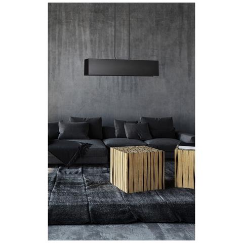 Lampada A Sospensione Gentor - Nero - Acciaio Verniciato A Polvere - 48x100x6 Cm - Foto 2