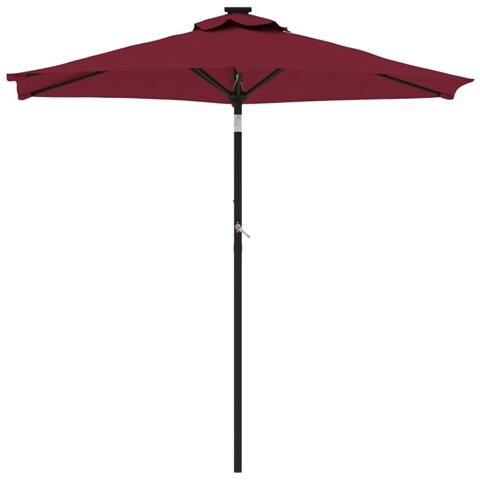 Ombrellone Giardino Con Palo Acciaio Rosso Bordò 225x225x212 Cm - Foto 3