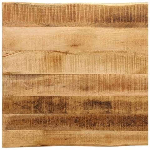 Piano Tavolo Bordi Vivi 60x60x2,5cm Legno Massello Mango Grezzo - Foto 1