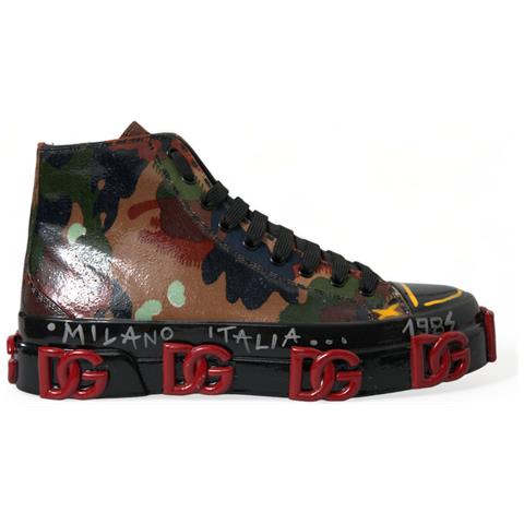 Scarpe Da Ginnastica Alte Da Uomo Multicolor Mimetiche - Eu40/us7 - Foto 1