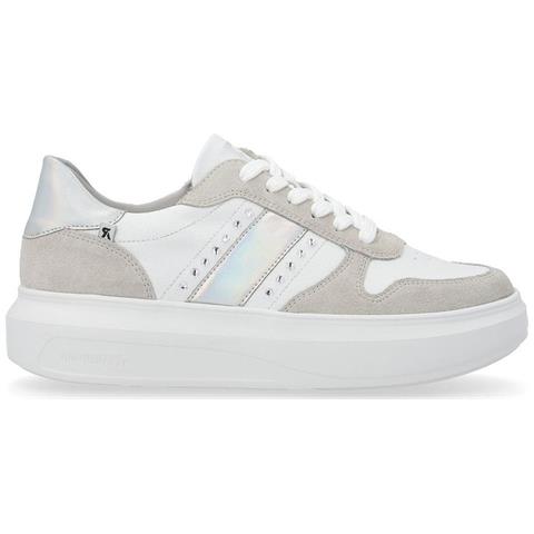 Leisure Trainers White Sneakers Pelle Scamosciata /nabuk Scarpe Donna Bianco Eu 38, W1200-81 - Foto 2