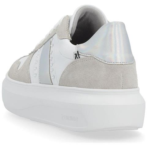 Leisure Trainers White Sneakers Pelle Scamosciata /nabuk Scarpe Donna Bianco Eu 38, W1200-81 - Foto 3