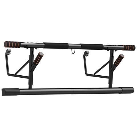 Barra per Trazioni e Flessioni con Prese Imbottite, in Acciaio e HDR, 100x50x27 cm, Arancione e Nero - Foto 1