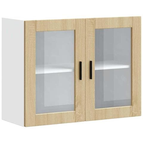 Pensile Da Cucina Con Porta In Vetro Porto Rovere Sonoma - Foto 2