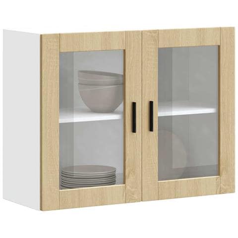 Pensile Da Cucina Con Porta In Vetro Porto Rovere Sonoma - Foto 1