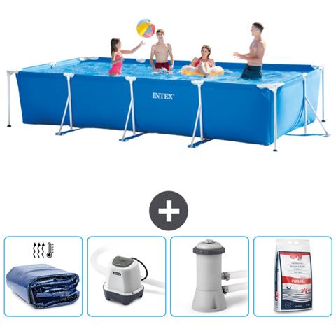 Piscina Fuori Terra - Rettangolo - 450x220x84 Cm - Blu - Include Accessori Coordinati Cb54 - Foto 1