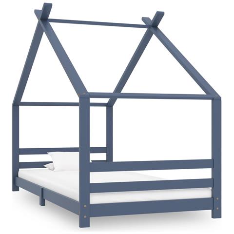 Giroletto Per Bambini Grigio In Massello Di Pino 90x200 Cm - Foto 2