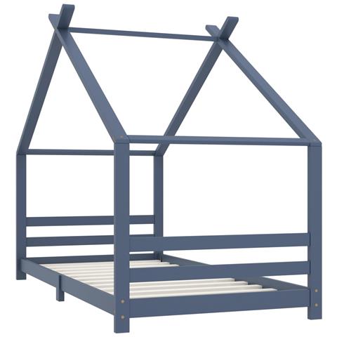 Giroletto Per Bambini Grigio In Massello Di Pino 90x200 Cm - Foto 1