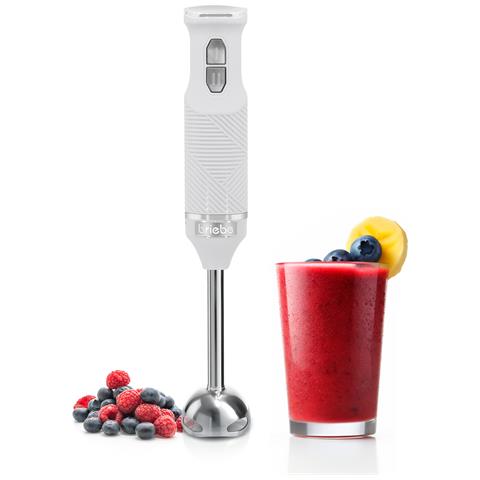 Briebe Hb1173wht Elegance Frullatore Ad Immersione, Piede Staccabile, Lame In Acciaio Inox 600w Bianco - Foto 1