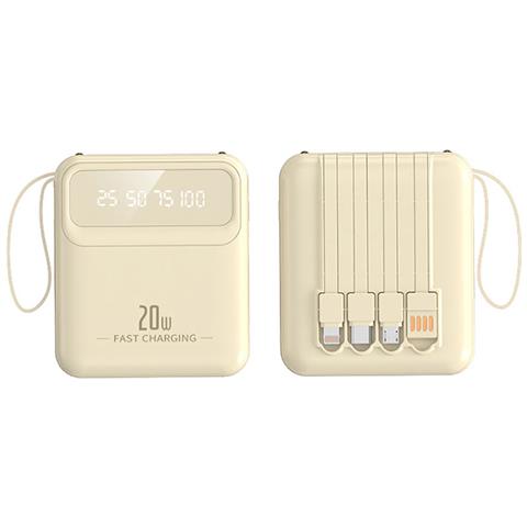 Powerbank 10000mah 20w Con Display Led / Torcia / Cavi Compatti - Foto 4